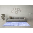 thumbnail image 3 of Ahgly Company Machine Washable Indoor Rectangle Patchwork Blue Transitional Area Rugs, 5' x 7', 3 of 4