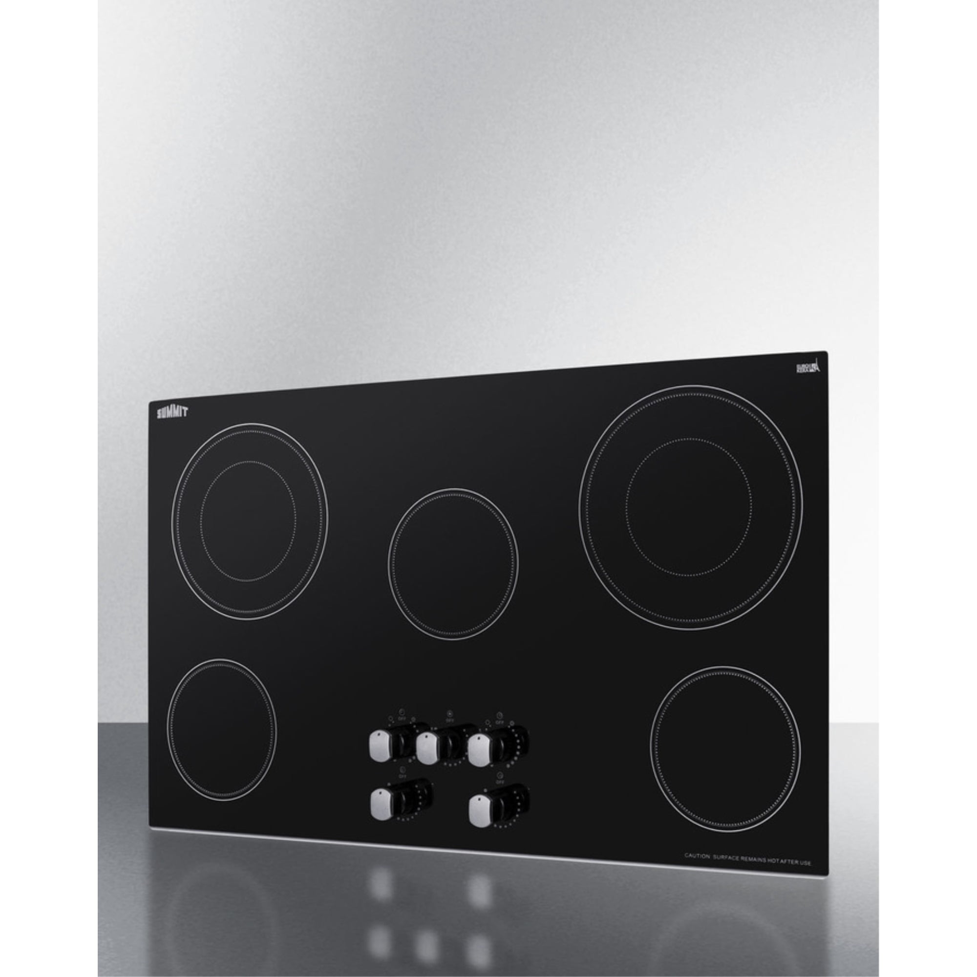 36" Wide 208-240V 5-Burner Radiant Cooktop