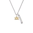 thumbnail image 2 of Delight Jewelry Goldtone 10K Silvertone Courage Strength Wisdom Honesty Bar Charm Necklace, 23", 2 of 4