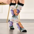 thumbnail image 5 of FORMRS Womens Knee High Socks Casual Long Thick Travel Daily Wear, 1 Pair, Bright Flowers, 5 of 6