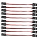 thumbnail image 1 of Cable De Extensión Servo, 10 Piezas De Tamaño Estándar RC Coche Servocontrolador Línea Conector De 3 Pines Buena Conductividad Eléctrica Para Modelos De Aviones Y Robots, 1 of 7