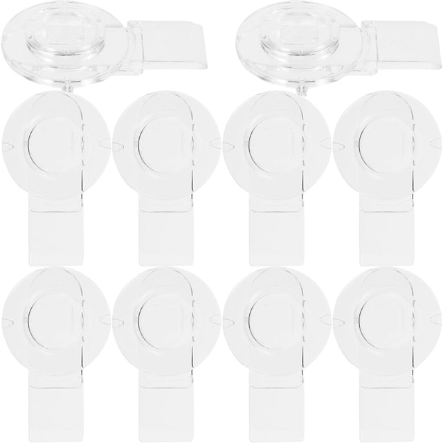 Mobutofu 10 Pcs Serrure de Porte en Acrylique Transparent avec Design Rond pour Coffre-Fort