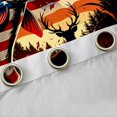 thumbnail image 4 of Manfei Hunting Deer Pike Fish Kitchen Curtains, Independence Day Black Out Curtains Pack of 2 (42x63 Each), Red Black Orange, 4 of 6