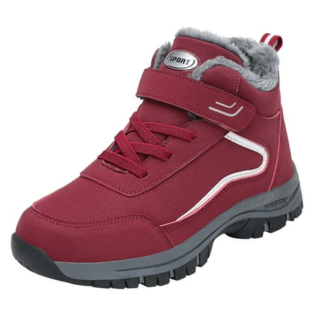 

EUHDSSDE Couples Women Winter Flat Hook Loop Keep Warm Snow Boots Comfortable Short Boots Sport Shoes