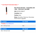 thumbnail image 2 of Rear Shock Absorber - Compatible with 1980 - 1999 Ford F-250 RWD 1981 1982 1983 1984 1985 1986 1987 1988 1989 1990 1991 1992 1993 1994 1995 1996 1997 1998, 2 of 2