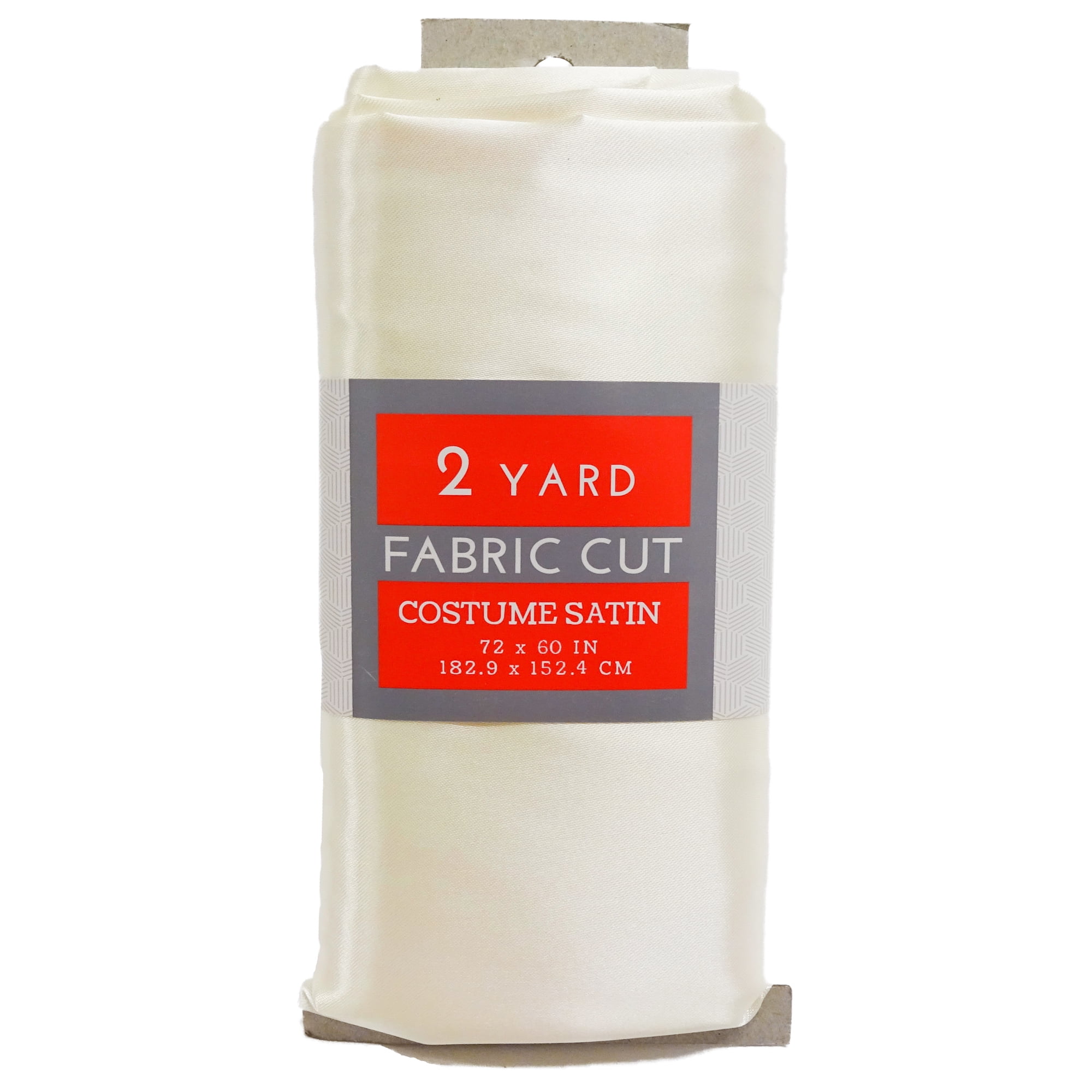 Shason Textile Special Occasion Costume Satin 2 Yards Precut Fabric, Ivory