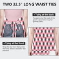 thumbnail image 6 of Pink and Black Argyle Pattern Apron-Garden Aprons for Women with Pockets-Cotton Linen Waterproof Kitchen Cooking Gardening Aprons Adjustable for Kitchen,Cooking,BBQ and Salon 33x27 Inch, 6 of 7