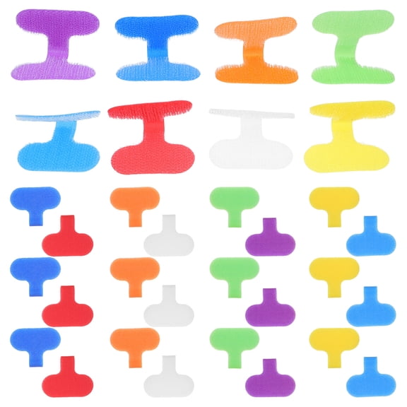 UPOUART Nylon Cable Tags Writable Multi-Color for Office Electronics 32Pcs