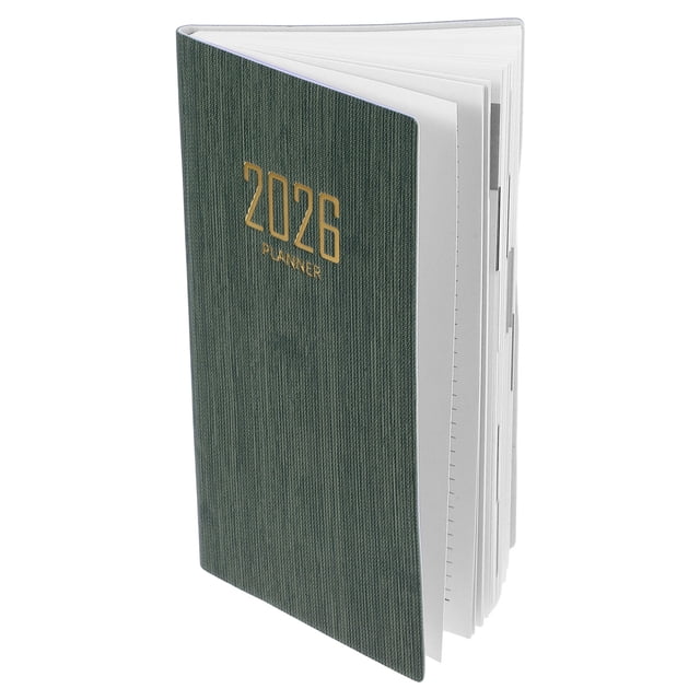 unbranded Cuaderno Personal 2026 Oliva Con Cubierta Elegante Y Compacto Para Uso Diario