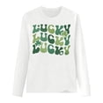 thumbnail image 3 of Uootdi St Patricks Day Long Sleeve Shirts for Women Retro Lucky Clover Tshirt Irish Shamrock Graphic Tee Tops Gift, 3 of 7