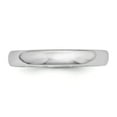 thumbnail image 3 of 14k White Gold Solid Polished Half Round 3mm Half-Round Band Ring Size 9 Ring for Women and Men, 3 of 11