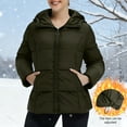 thumbnail image 5 of qucoqpe Womens Winter Cropped Puffer Jacket with Hood Lightweight Adjustable Drawstring Full Zip Quilted Coat Casual Parka, 5 of 6