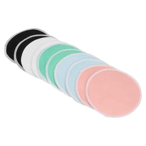 Washable Breastfeeding Pads, 10 Count, Contoured Shape For Secure Fit, Ideal For Sensitive Skin