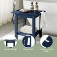 thumbnail image 5 of WestinTrends Sage HDPE Poly Plastic Waterproof Bathroom Shower Bench, Navy Blue, 5 of 14