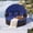 Blue, variant on Gymax Outdoor Patio Round Daybed w/Retractable Canopy Cushions Throw Pillows for Lawn Navy