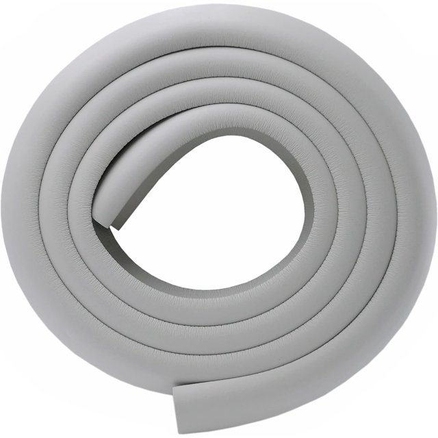 Protectores de espuma extra gruesos para bordes de mesa de muebles, protector de parachoques de seguridad para bebé, 6.5 pies (gris)