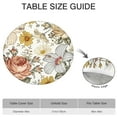 thumbnail image 6 of Elastic Edge Floral Tablecloth for Round Tables, Water-Resistant Polyester for Kitchen or Outdoor Dining, Fits 44-52 Inch, 6 of 7