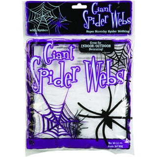 Halloween Spider Decorations, Aitey Halloween Scary Giant Spider Set with 4  Large Fake Spider, Spider Web, 20 Small Plastic Spiders, Cobwebs for