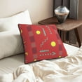 thumbnail image 6 of DouZhe Velvet Decorative Throw Pillow Covers Set of 2, Soft Square Cushion Cover with Invisible Zipper Geometric Decorative Ethnic Style Printing, 18"x18", 6 of 7