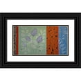 thumbnail image 1 of Hafod, Danielle 18x11 Black Ornate Wood Framed with Double Matting Museum Art Print Titled - Leaf Tapestry, 1 of 4
