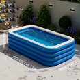 thumbnail image 4 of Large Inflatable Pool, Perfect for Family Water Fun and Backyard Pool Parties, Foldable and Portable, Available in 4/3-Layer Options with 2 Height Choices, 4 of 8