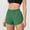 Green, variant on LPZOOGU Women Comfy High Waist Pure Color Shorts, Summer Lightweight Quick-Dry Running Shorts with Liner and Side Pockets
