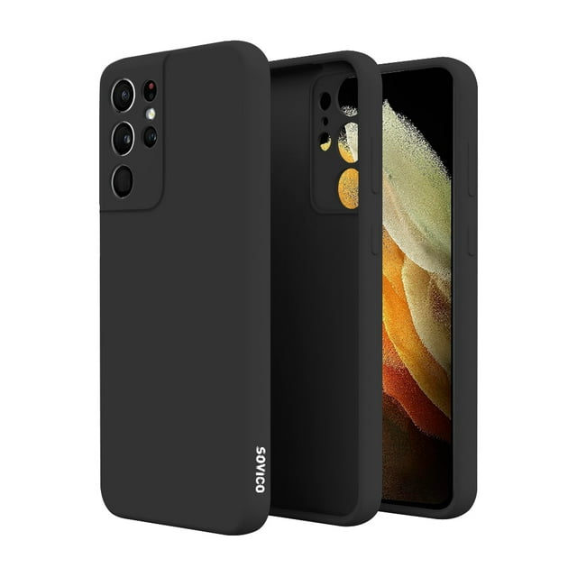Funda de Protección para Samsung Galaxy S21 Ultra - Sovico - Silicón con Forro de Microfibra