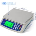 thumbnail image 2 of Large Digital Kitchen Scale 30KG Commercial Food Scale 66LB for Baking Bread Meat Stainless Steel Price Computing Scale LCD Display,Prep Counting Scale for Parts and Coins Adapter Included, 2 of 3