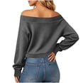 thumbnail image 4 of Dpjklzsn Women's Off Shoulder Long Sleeve Active Top, Easy Fit Athletic Shirt for Workout, Yoga and Casual Wear, 4 of 6