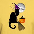thumbnail image 3 of CafePress - Le Chat Noir Halloween Witch T Shirt - Light T-Shirt - CP, 3 of 4