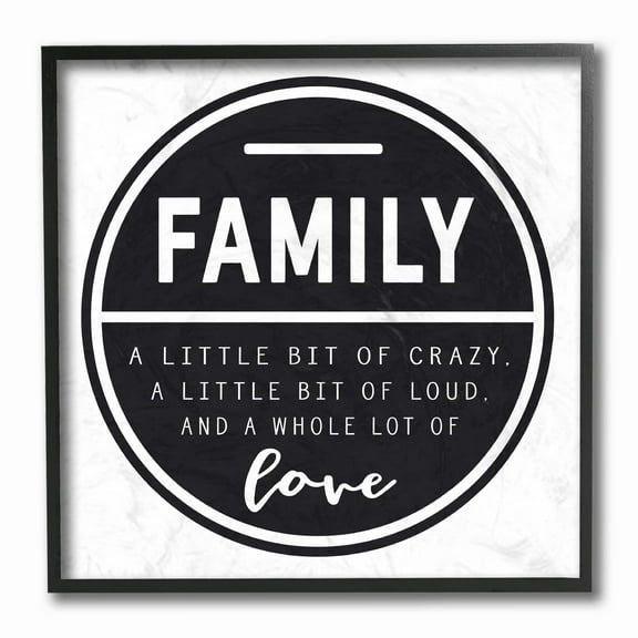 Stupell Family Is A Bit of Crazy A Whole Lot of Love Framed Giclee Texture Art