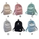 thumbnail image 5 of Qarigey de terciopelo, forro de poliéster de Color sólido, cremallera fácil de combinar, escolar universitaria para Mochilas Verde, 5 of 6