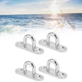 thumbnail image 4 of Eye Hook Plate, Ceiling Hooks 4Pcs Oval Hooks Stainless Steel  For Small Yachts For Outdoor For Hammock Chairs For Small Boats, 4 of 8