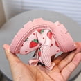 thumbnail image 6 of Girls Cute Ankle Boots Strawberry Printed Side Zipper Booties Kids Comfy Platform Non-Slip Short Boots Pink 8.5 Toddler, 6 of 7