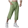 thumbnail image 1 of toraway Mens Harem Pants Men Spring And Summer Pant Trouser Casual All Solid Color Fashion Loose Beach Pants S, 1 of 4