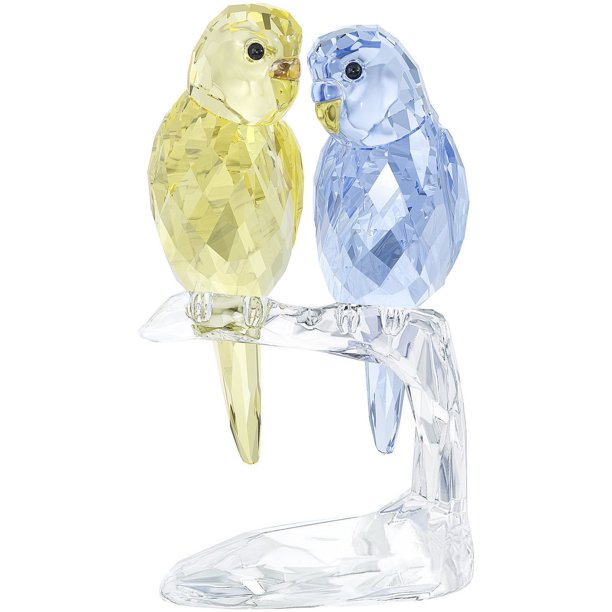 Swarovski Crystal Figurine Pair of Birds BUDGIES, Color 5004725