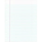 Sulphite Cursive Ruled Short Way Notebook Paper With Margin, White