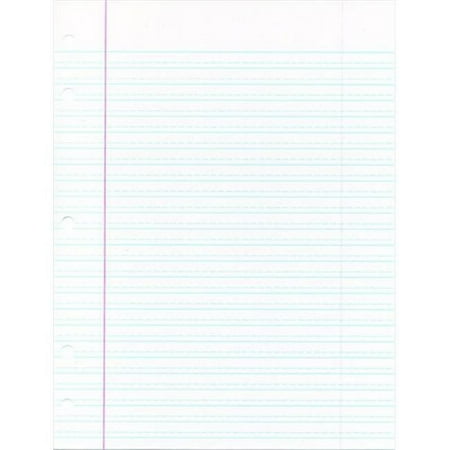 Sulphite Cursive Ruled Short Way Notebook Paper With Margin, White