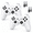2 White, variant on ERFKJE Wireless Controller Compatible with P3/PC,Replacement Wireless Gamepad Joystick with Double Vibration,Charging Cable for P3/PC,White