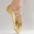 thumbnail image 3 of huanledash Women Girl Shining Faux Leather Ballet Gymnastics Dance Shoes, 3 of 6