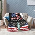thumbnail image 5 of 250th Anniversary of America Flannel Blanket, Patriotic Flag & Statue of Liberty Print, Cozy Throw for Couch & Gifting, 5 of 6