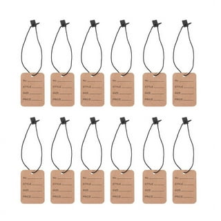 Price Tags with String Attached, 100pcs White Smooth Surface Marking  Merchandise Strung Tag Writable Label Small Hang Tag for Pricing Gift  Jewelry Clothing 1.75 x 1.093 inch 