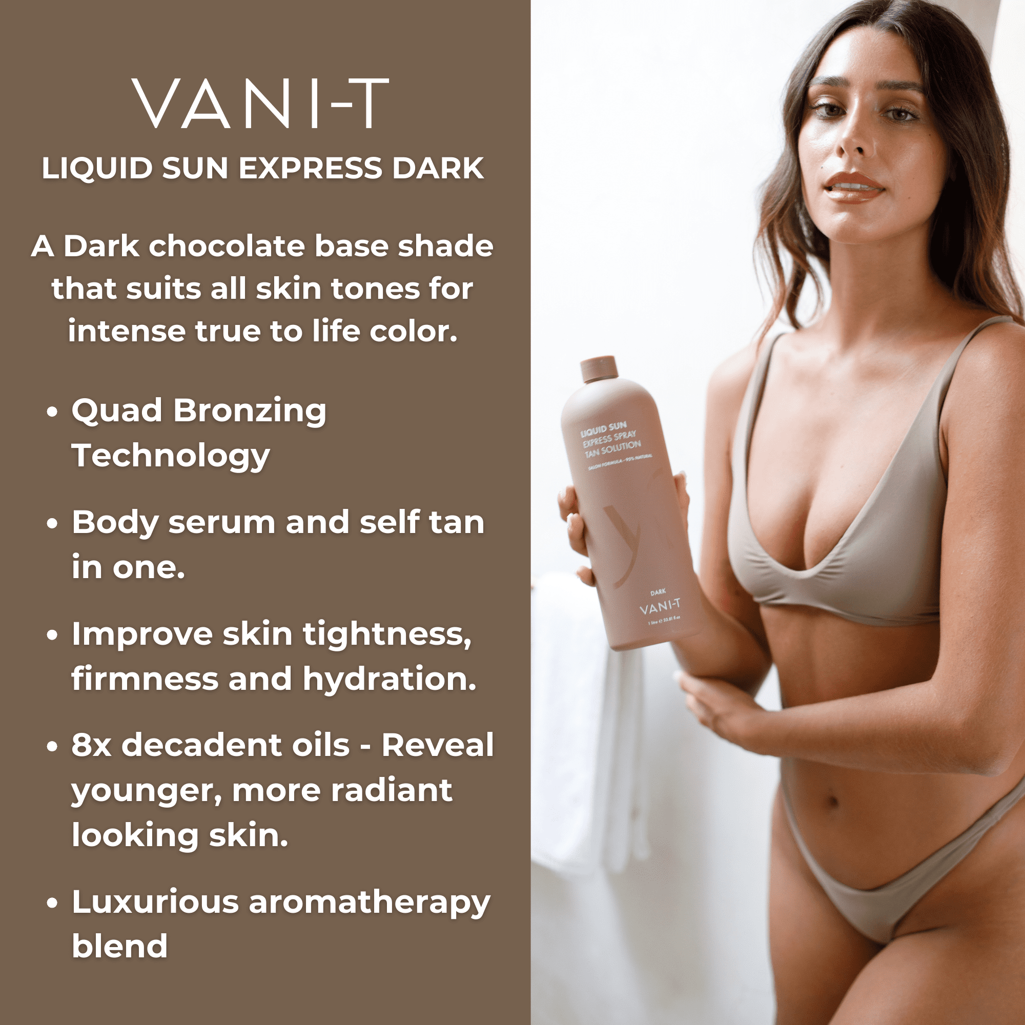 Vani-T Liquid Sun Express Spray Tan Solution - Dark