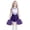 Purple, variant on Big Girls Cheerleading Outfits Active Sleeveless Dress Handball Stocking 3Pcs Set, Sizes 10-11Y
