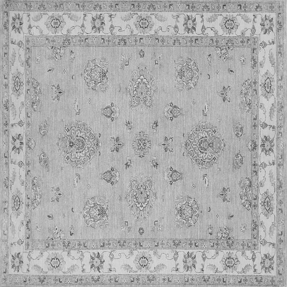 Ahgly Company Indoor Square Oriental Gray Traditional Area Rugs, 6' Square