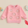 thumbnail image 4 of Bnwani Toddler Crew Neck Sweatshirts Boys Long Sleeve Cotton Casual Pink Size 2-3t, 4 of 9