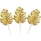 thumbnail image 4 of Paquete de 12 hojas de palma artificiales, hojas de monstera, plantas tropicales, seda, doradas, 4 of 5
