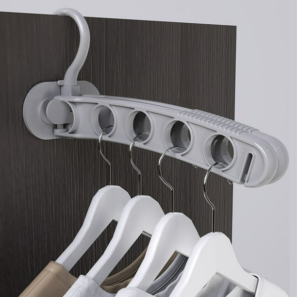 Ganchos para colgar ropa plegable porosa, multifuncional, sin rastro, portátil, para viajes, hoteles, almacenamiento