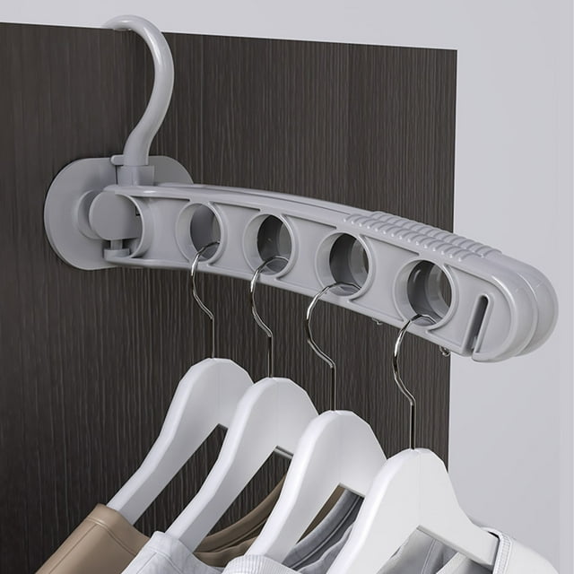 LSLJS Porous Foldable Clothes Rack Multifunctional Traceless Clothes Rack Portable Travel Hotel Drying Rack Storage, Home Accessories