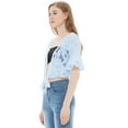 thumbnail image 3 of Women's Sheer Floral Shrug Bolero Tied Front Lace Cropped Cardigan With Half Sleeves, Blue, Small, 3 of 5